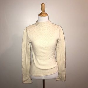 Delicate Vntg Ben Sheman Lambswool White Sweater